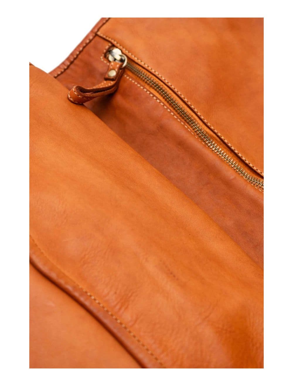 Sac Besace Porté Croisé et épaule En Cuir Vachette Tressé IRINA 4115-Camel — vue 5