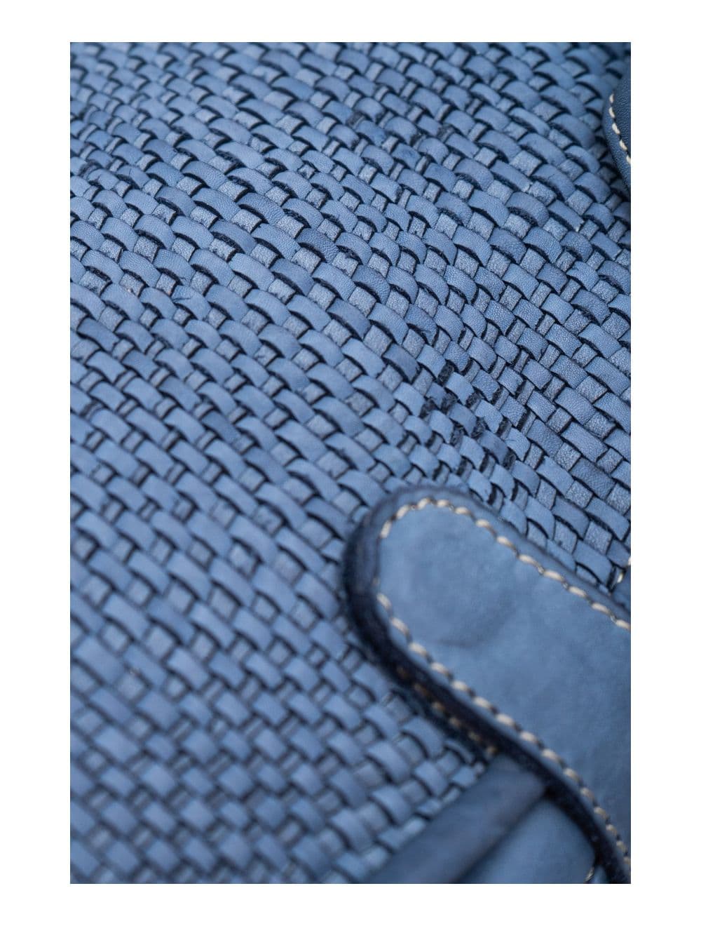 Sac Besace Porté Croisé et épaule En Cuir Vachette Tressé IRINA 4115-Jean — vue 4