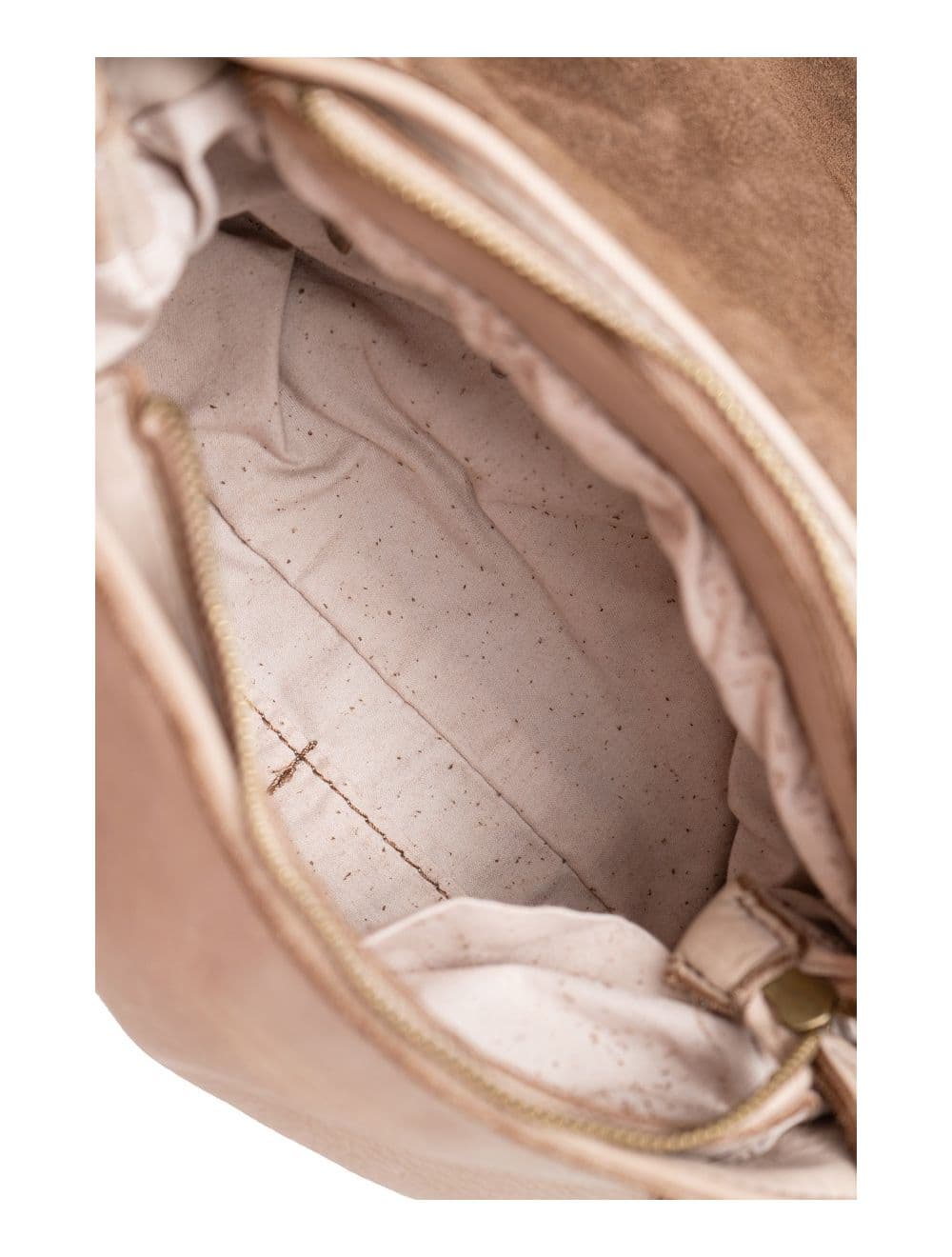 Sac Besace Porté Croisé et épaule En Cuir Vachette Tressé MIRA 4114-Taupe