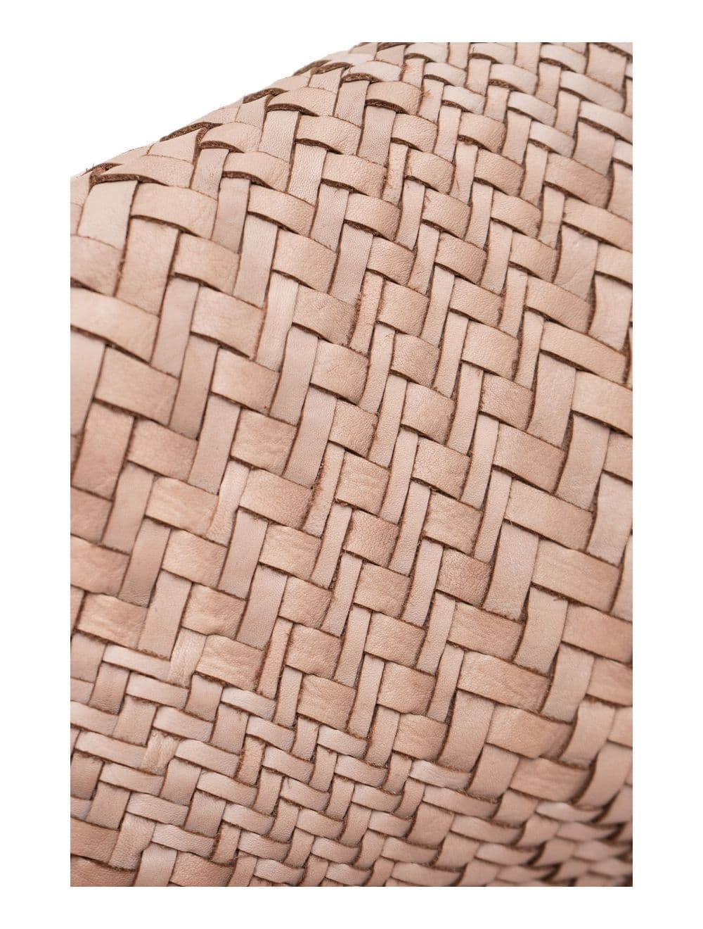 Sac Besace Porté Croisé et épaule En Cuir Vachette Tressé MIRA 4114-Taupe — vue 4