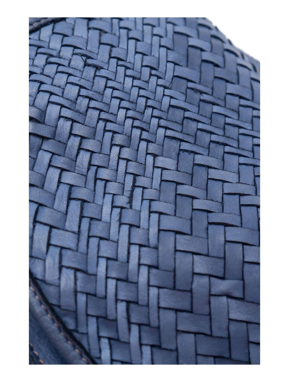 Sac Besace Porté Croisé et épaule En Cuir Vachette Tressé MIRA 4114-Jean — vue 4