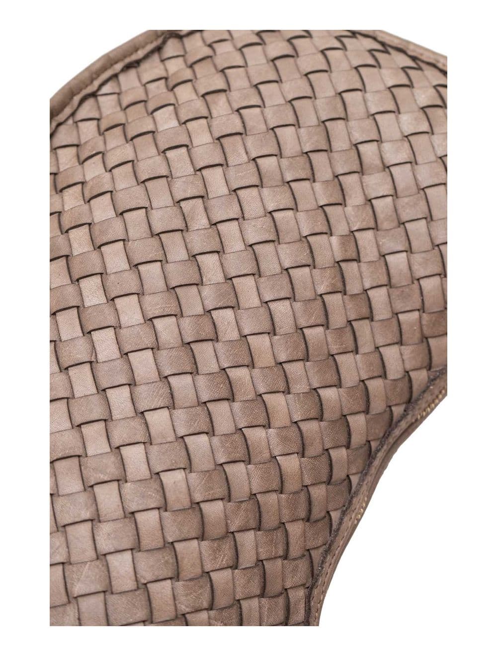 Sac Hobbo En Croûte Cuir Vachette Tressé-MELUSINE 4113-Taupe — vue 4
