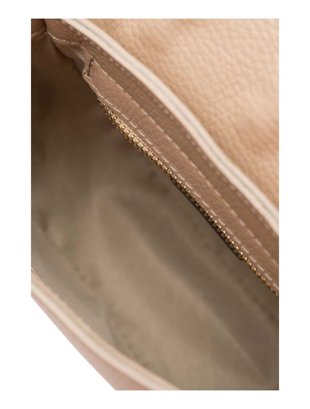 Sac Porté Travers En Cuir Vachette Gainé-TATIANA 4080-Taupe