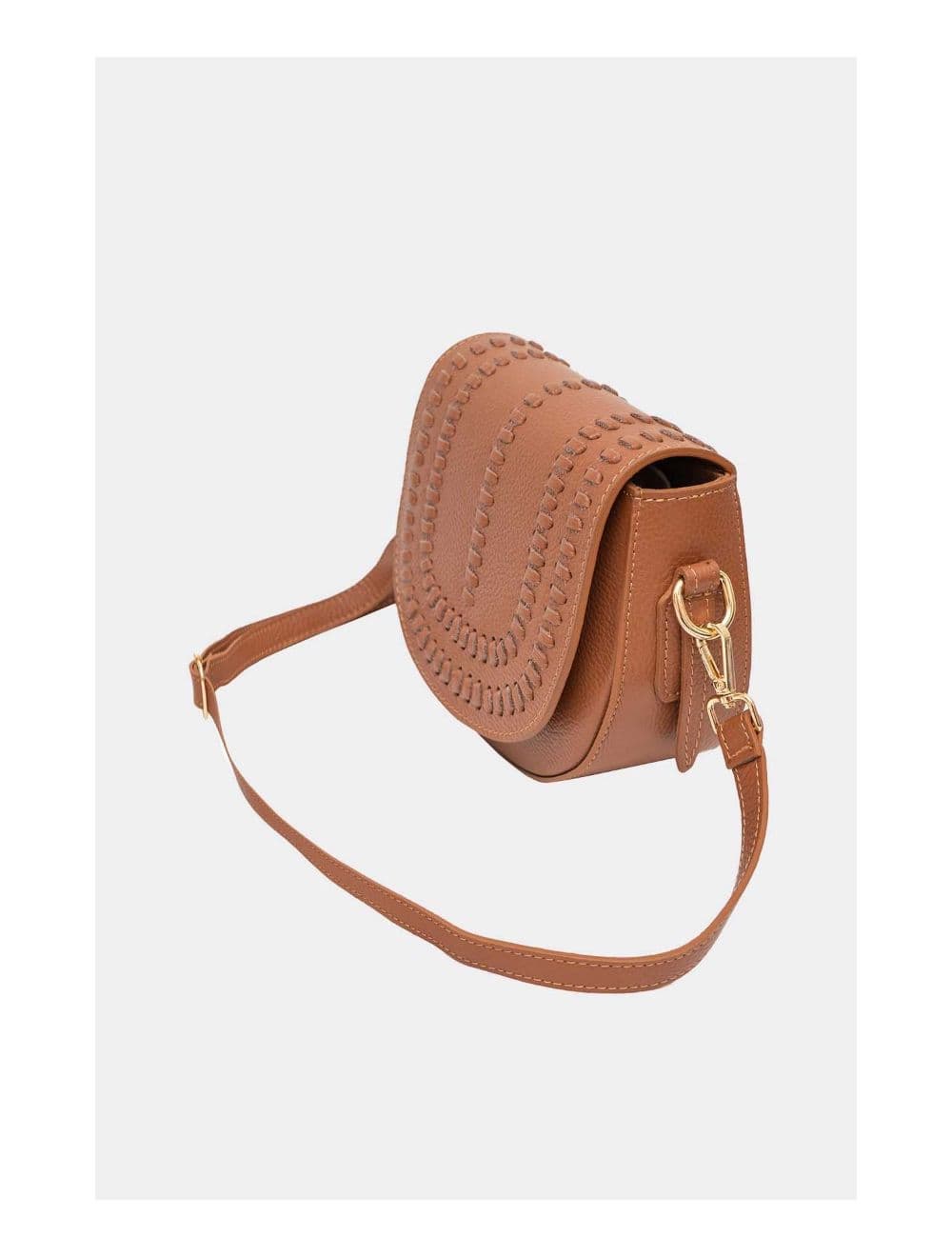 Sac Porté Travers En Cuir Vachette Gainé-TATIANA 4080-Cognac — vue 3
