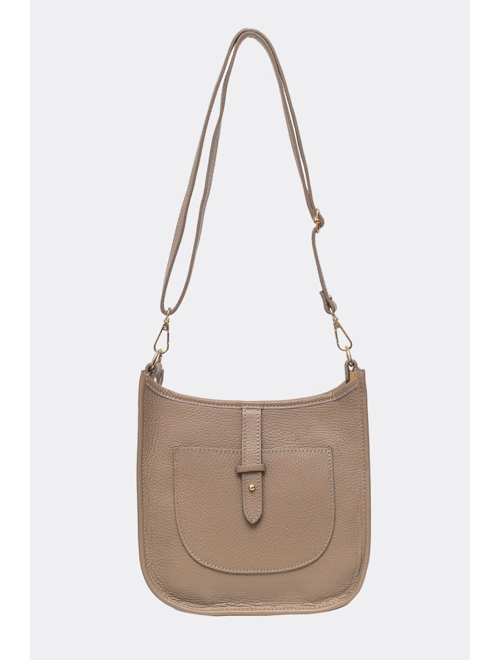 Sac Porté Travers en Cuir Vachette Grainée SIENNA 4057-TAUPE — vue 4