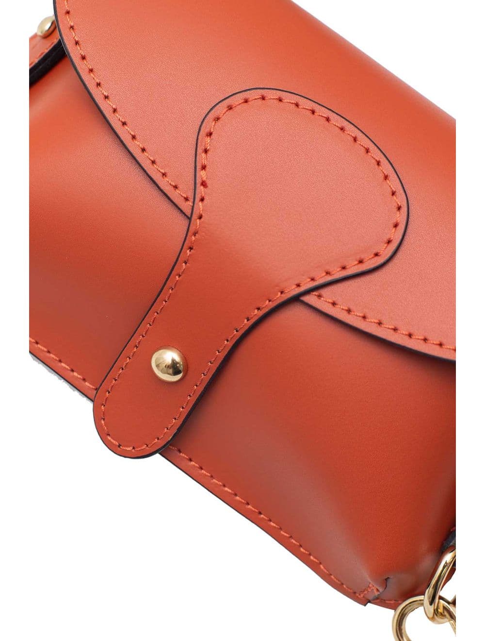 Sac pochette banane en croûte de cuir de vachette lisse-PHILOMENE 3968-ROUILLE — vue 4