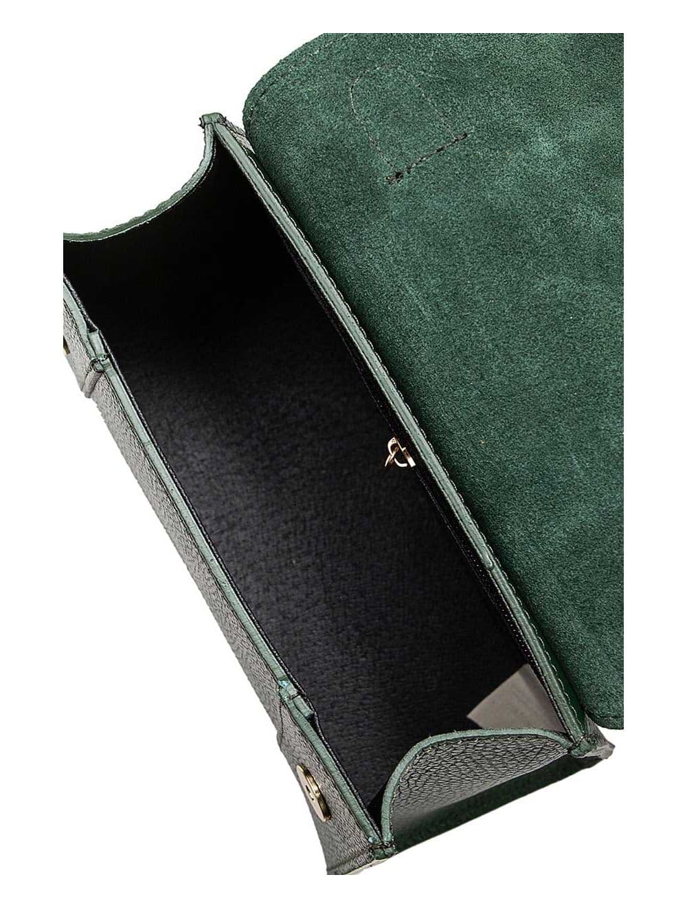 Sac Porté Main en Cuir de Vachette Grainée-ISADORA 4054-VERT — vue 3