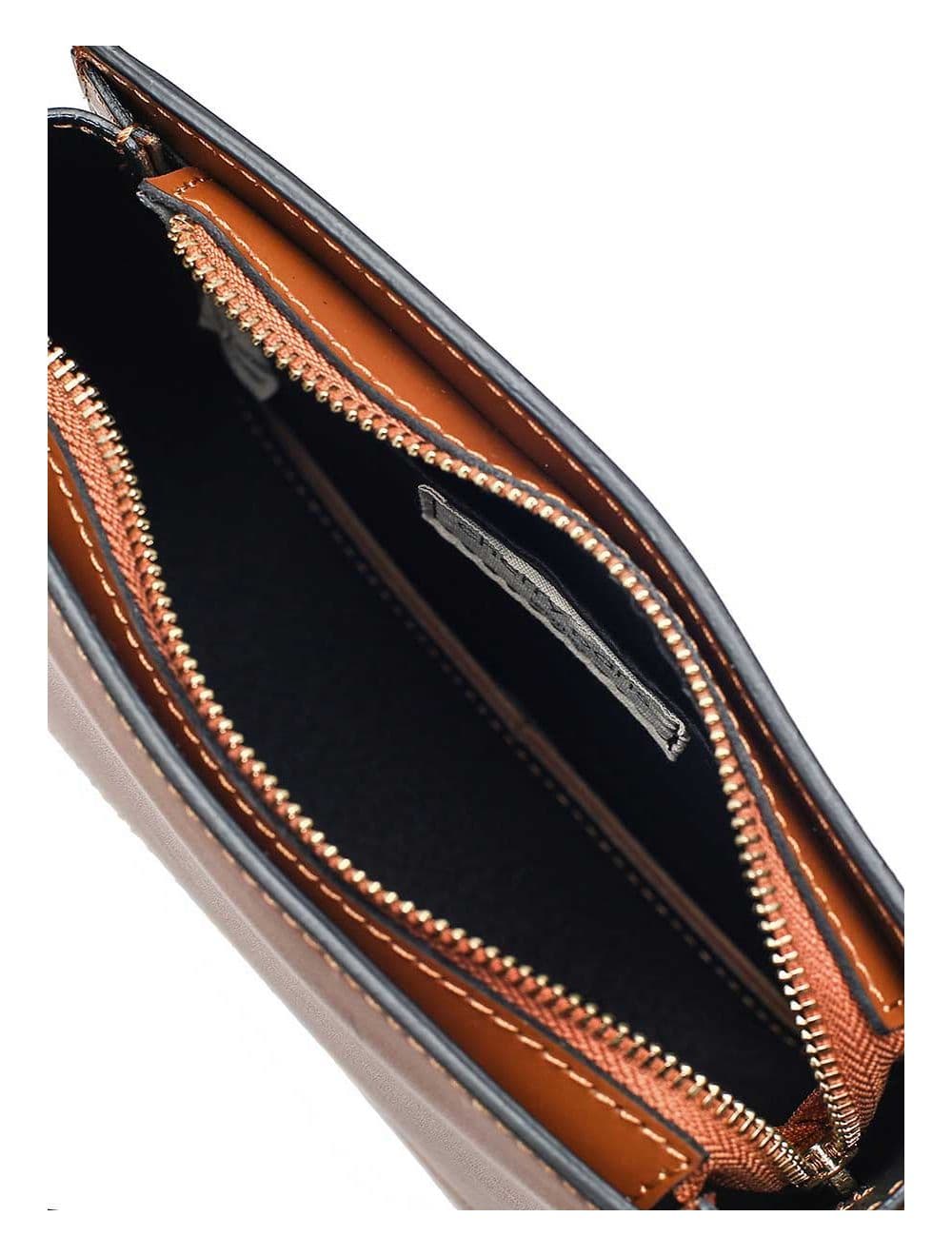 Sac Porté Croisé en Cuir Vachette-TIFFANY 4044-CAMEL — vue 3