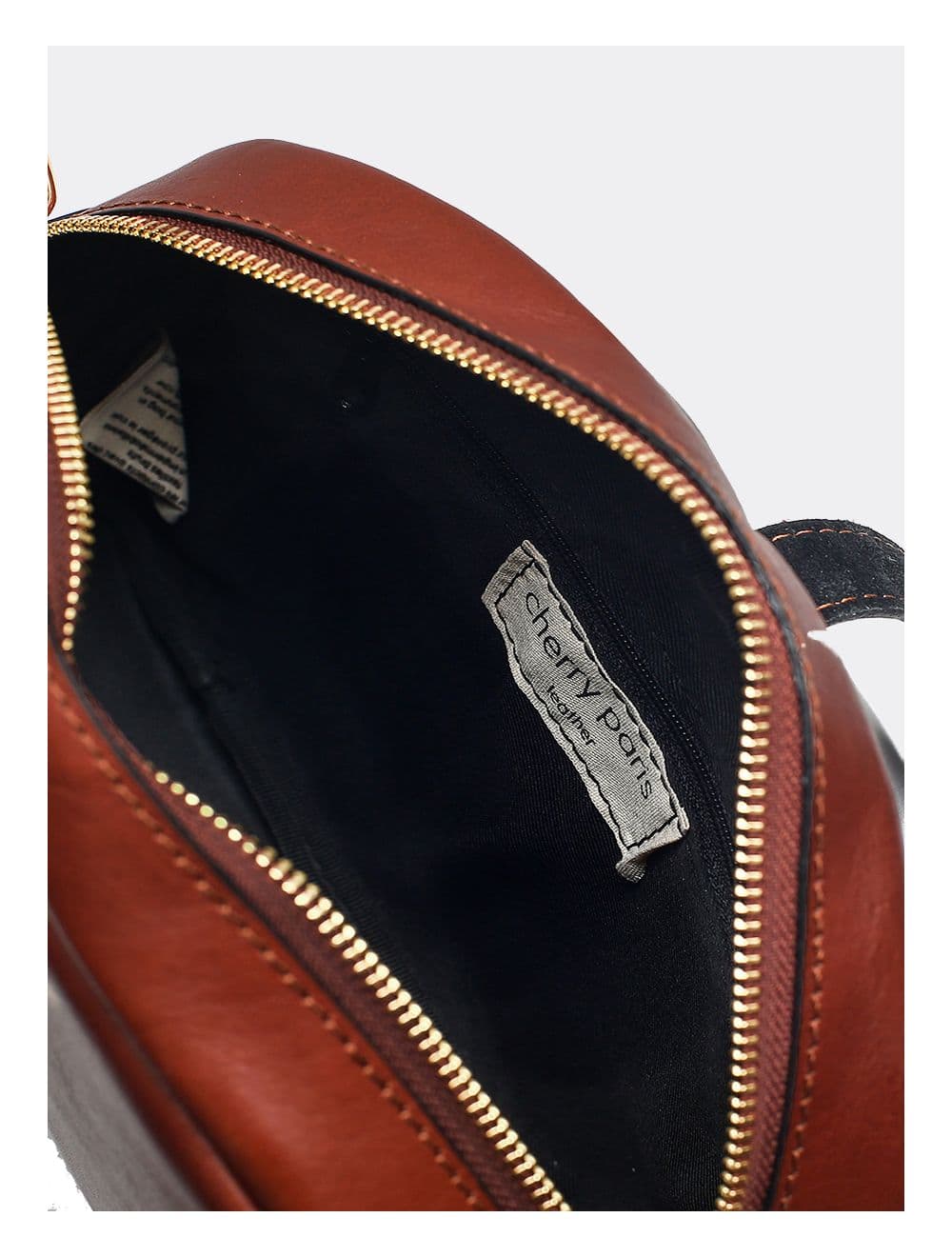 Sac Porté Croisé Avec Patte Avant En Cuir Vachette Collet-ANNABELLE 4046-MARRON — vue 5