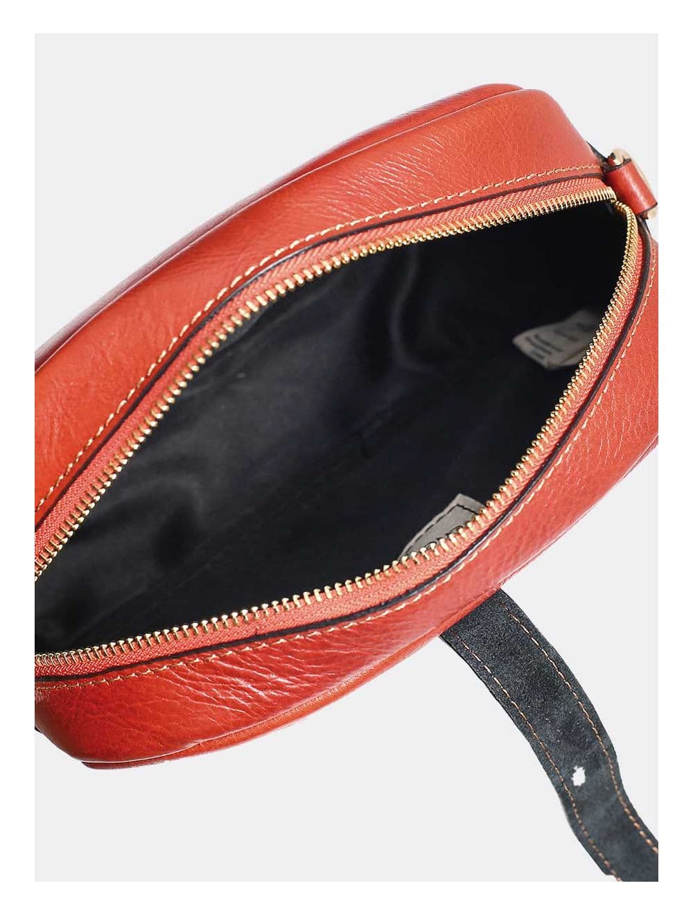 Sac Porté Croisé Avec Patte Avant En Cuir Vachette Collet-ANNABELLE 4046-CAMEL — vue 5