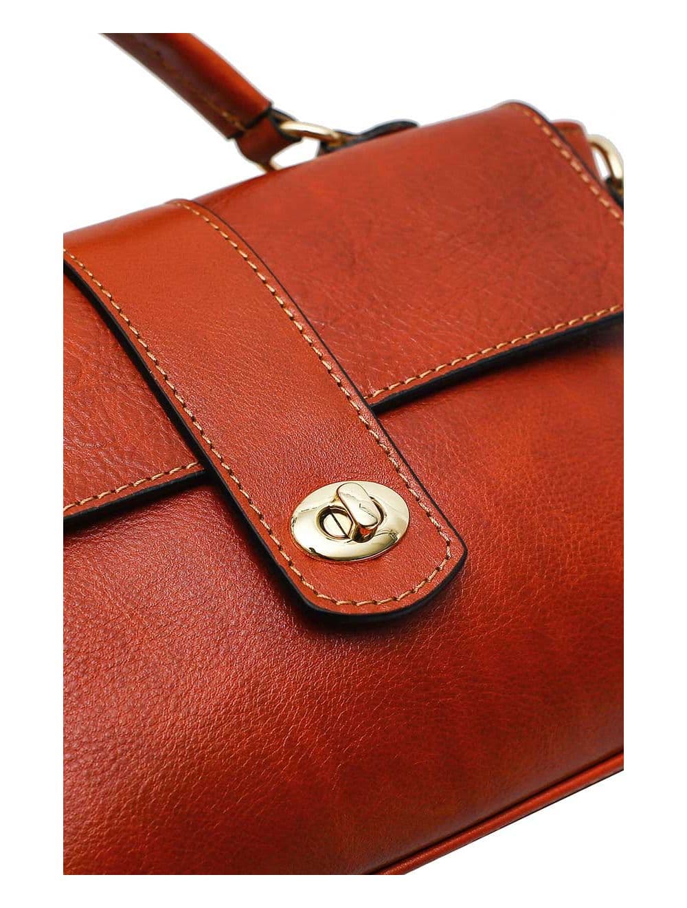 Sac Cartable Avec Poignée En Cuir Vachette Collet-CECILIA 4045-CAMEL — vue 4