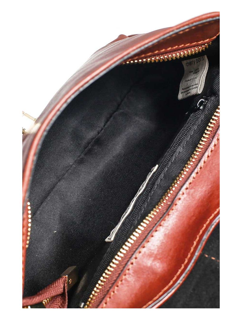 Sac Cartable Avec Poignée En Cuir Vachette Collet-CECILIA 4045-MARRON — vue 5