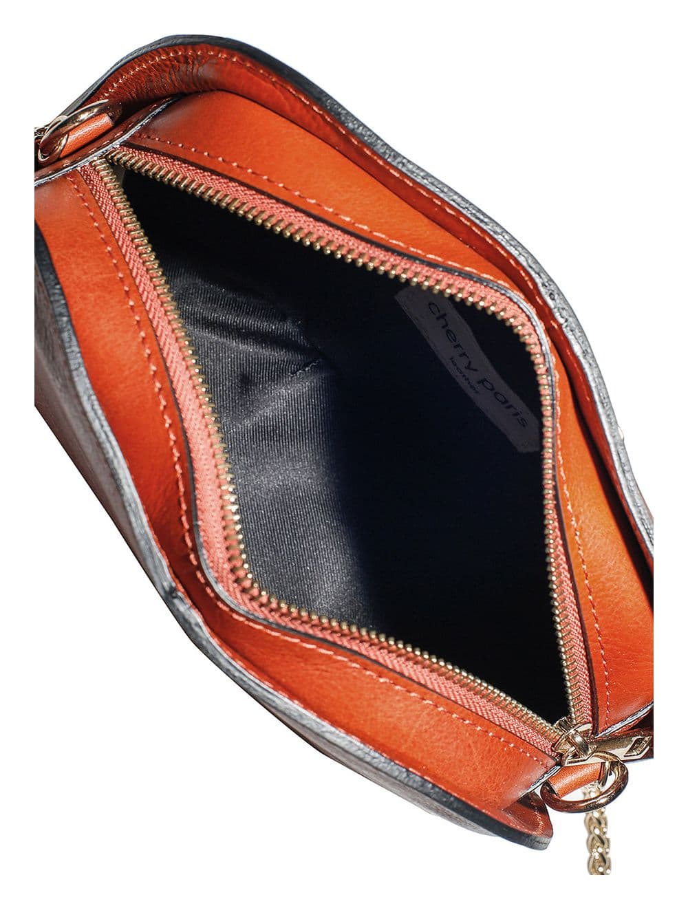Sac porté croisé en cuir de vachette collet-DEBORA 4013 H-Camel — vue 4