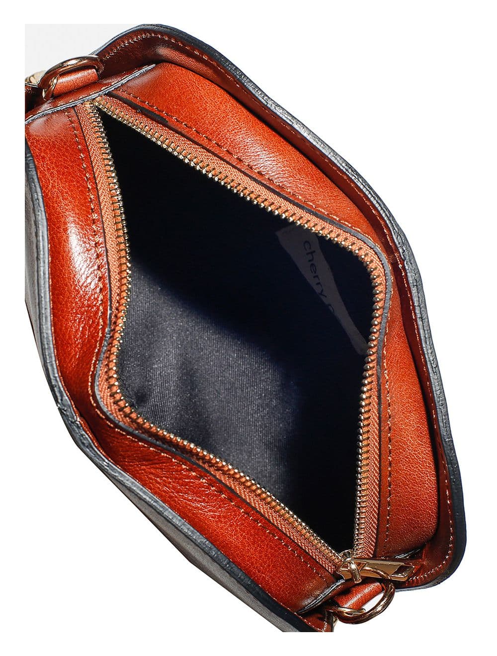 Sac porté croisé en cuir de vachette collet-DEBORA 4013 H-Marron — vue 3