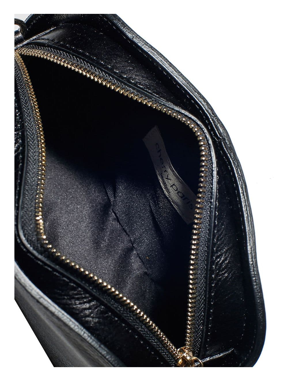 Sac porté croisé en cuir de vachette collet-DEBORA 4013 H-Noir — vue 3