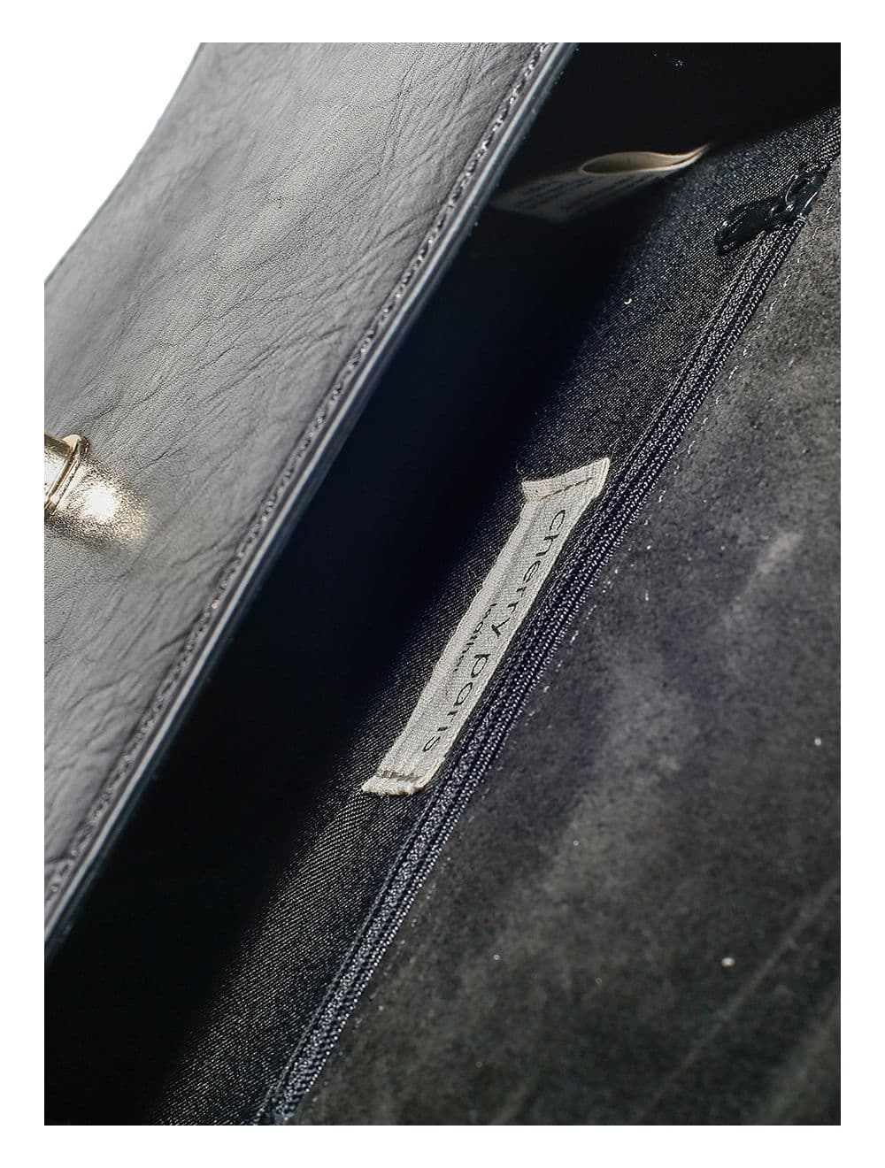 Sac besace en cuir de vachette collet HELOISE 4010-Black — vue 3
