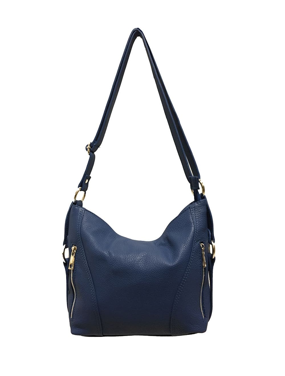 Sac Porté travers en cuir vachette grainée RI-3853-Marine