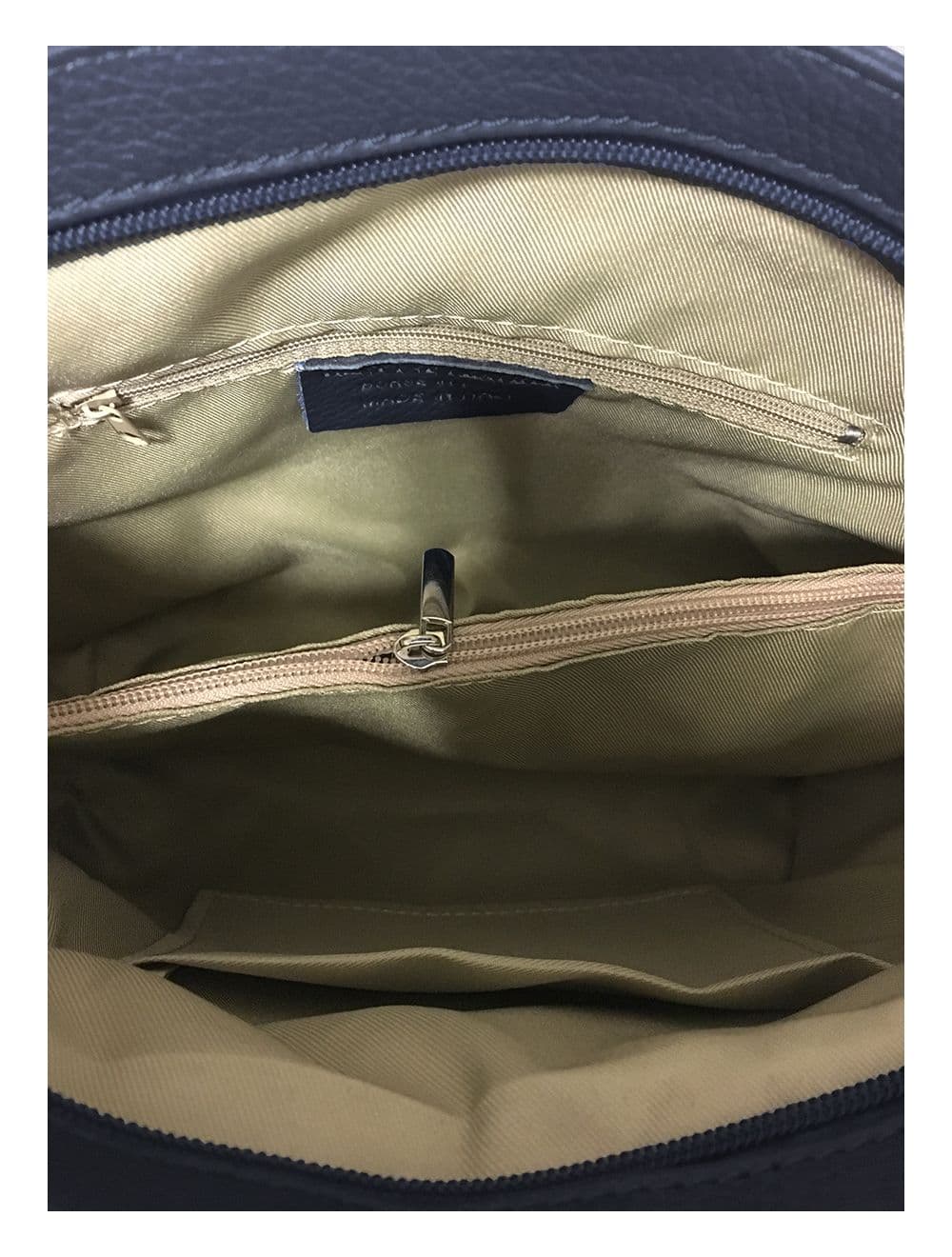 Sac Porté travers en cuir vachette grainée RI-3853-Marine — vue 4