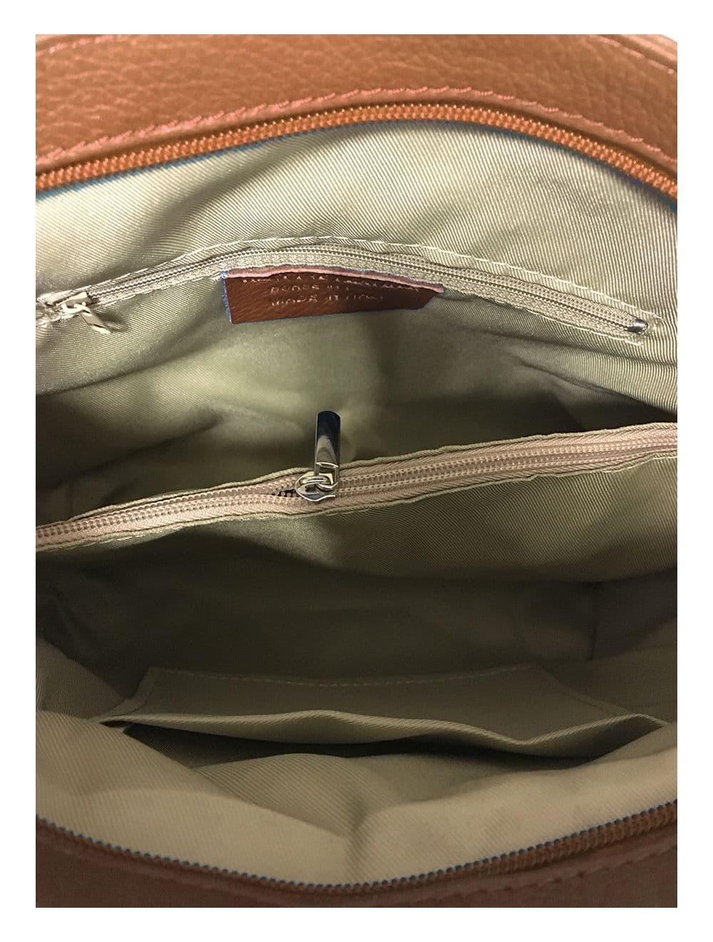 Sac Porté travers en cuir vachette grainée RI-3853-Cognac — vue 4