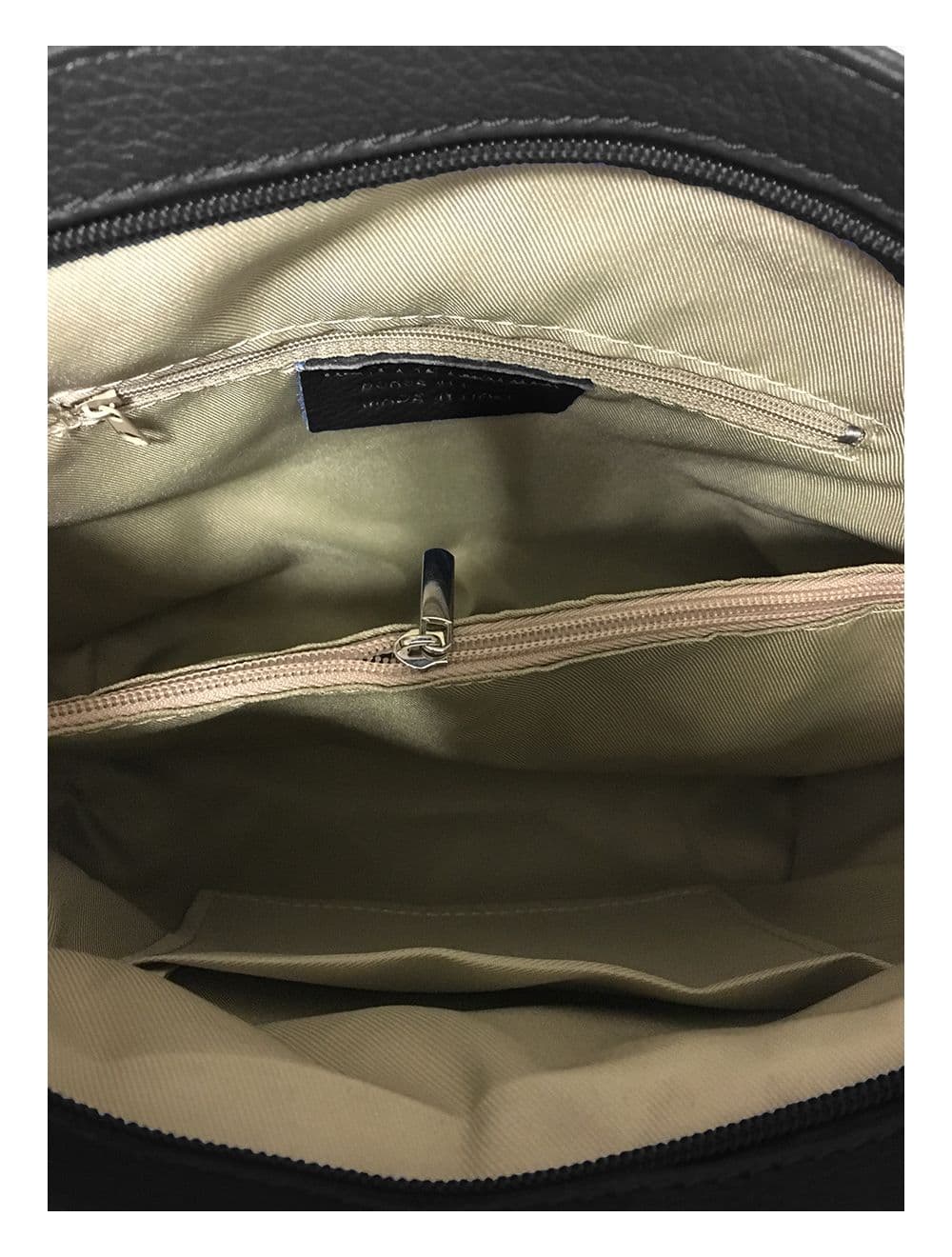 Sac Porté travers en cuir vachette grainée RI-3853-Noir — vue 4