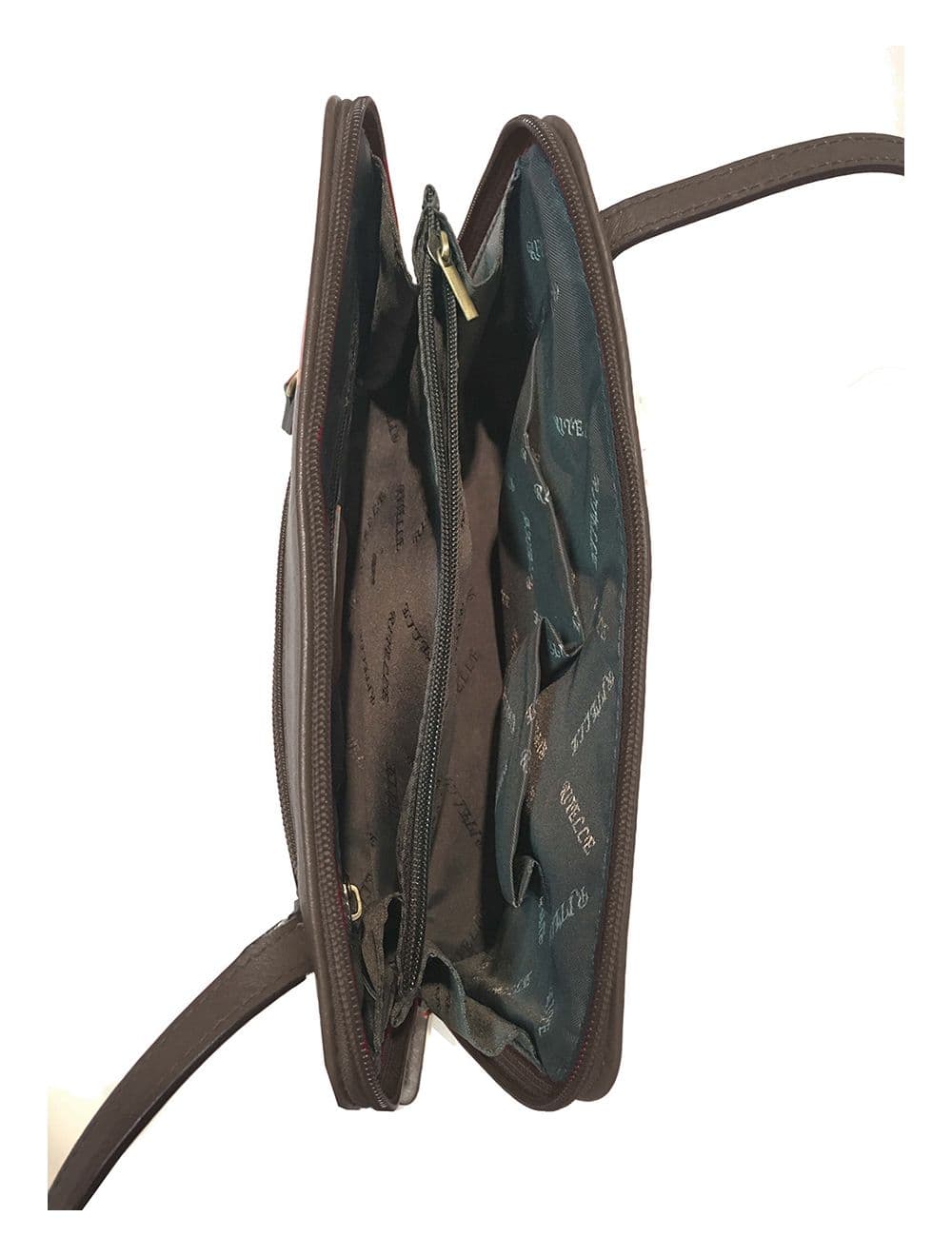 Sac Porté travers en cuir vachette grainé RI5156-TaupeFoncé — vue 3