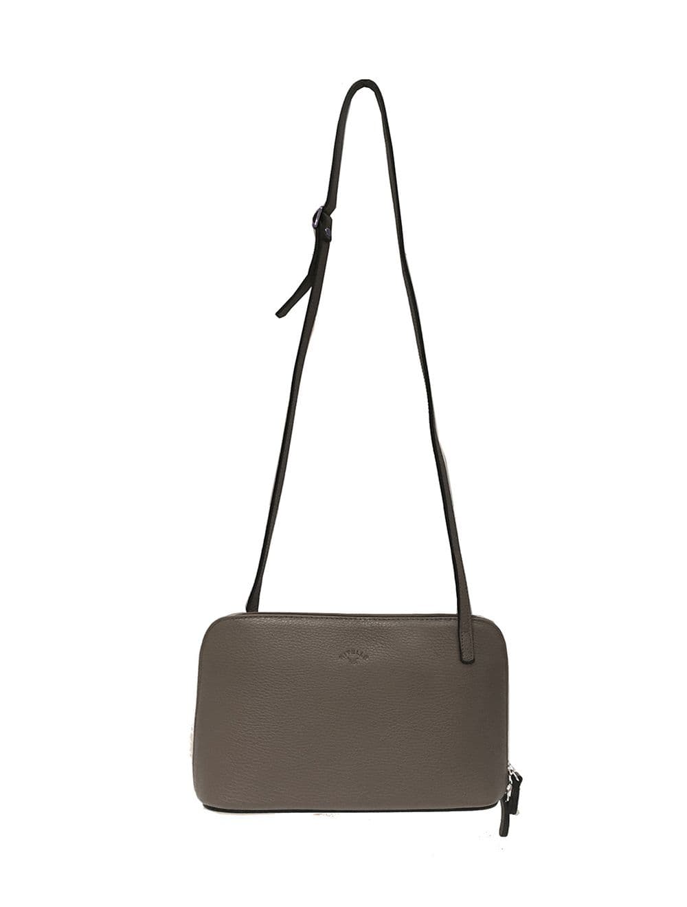 Sac Porté travers en cuir vachette grainé RI5156-TaupeFoncé — vue 4