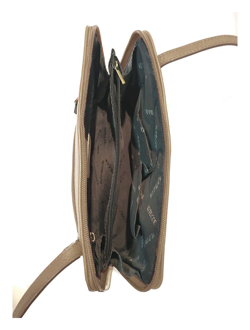 Sac Porté travers en cuir vachette grainé RI5156-Sable — vue 5