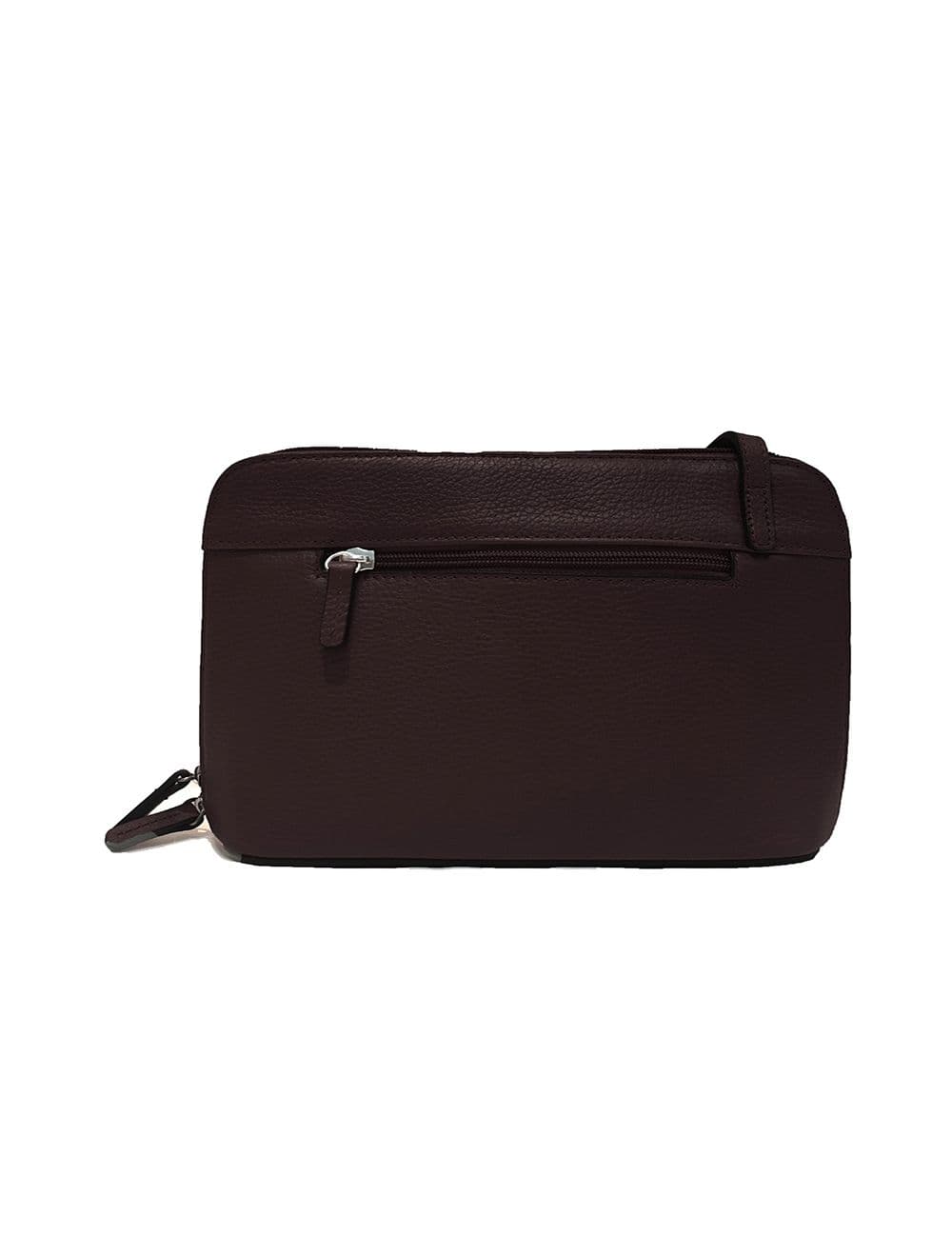 Sac Porté travers en cuir vachette grainé RI5156-Chocolat — vue 3