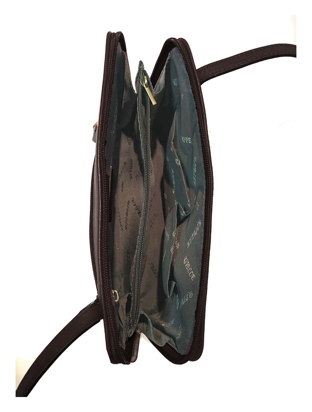 Sac Porté travers en cuir vachette grainé RI5156-Chocolat — vue 5