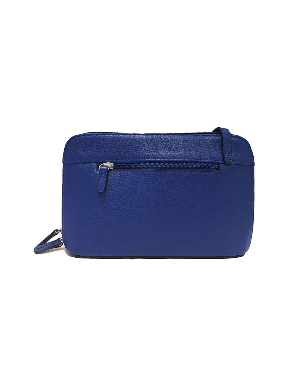 Sac Porté travers en cuir vachette grainé RI5156-BleuROI — vue 3