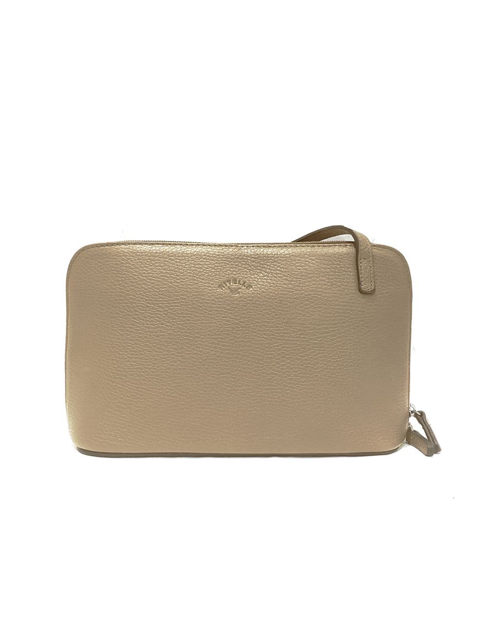 Sac Porté travers en cuir vachette grainé RI5156-Beige
