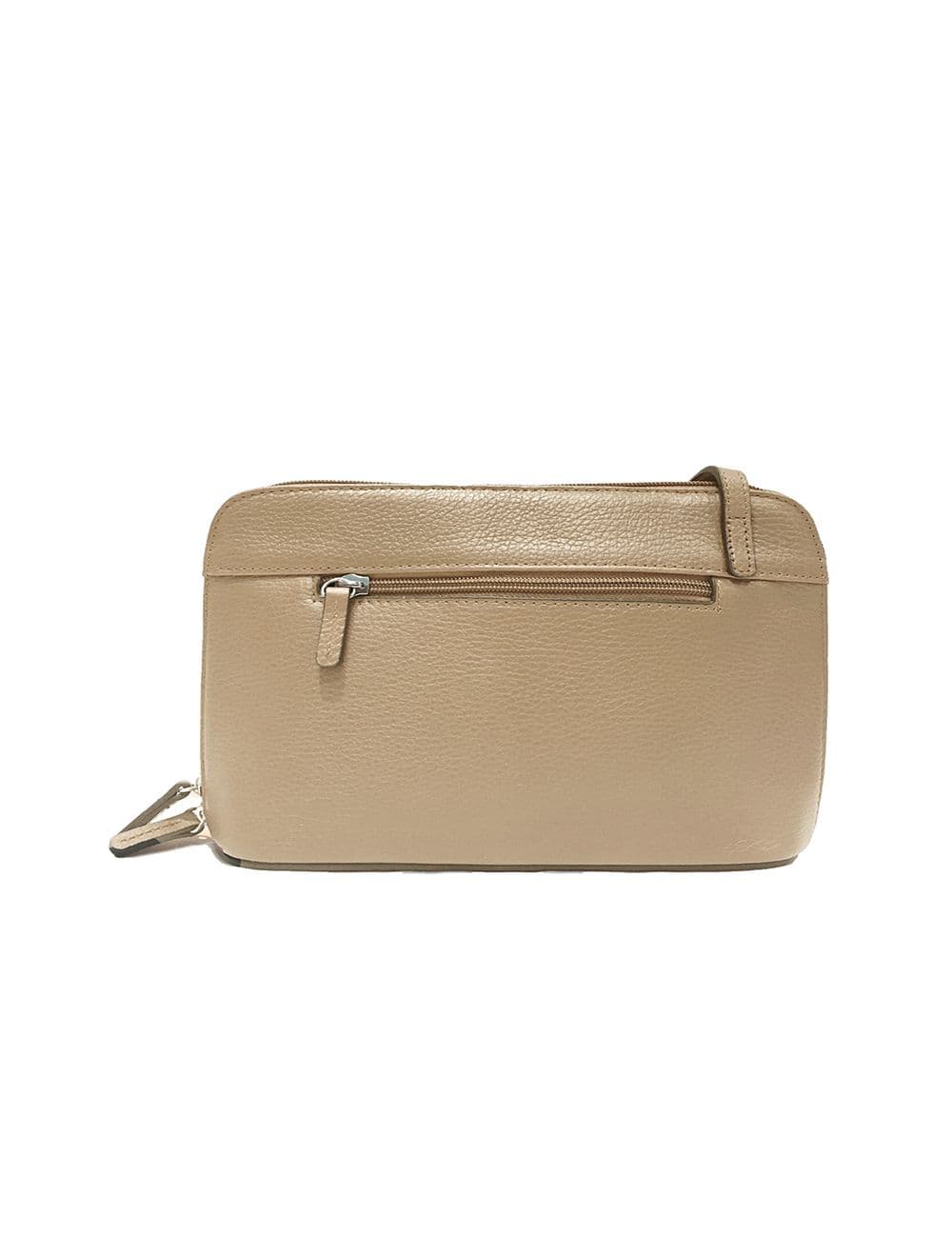 Sac Porté travers en cuir vachette grainé RI5156-Beige — vue 3