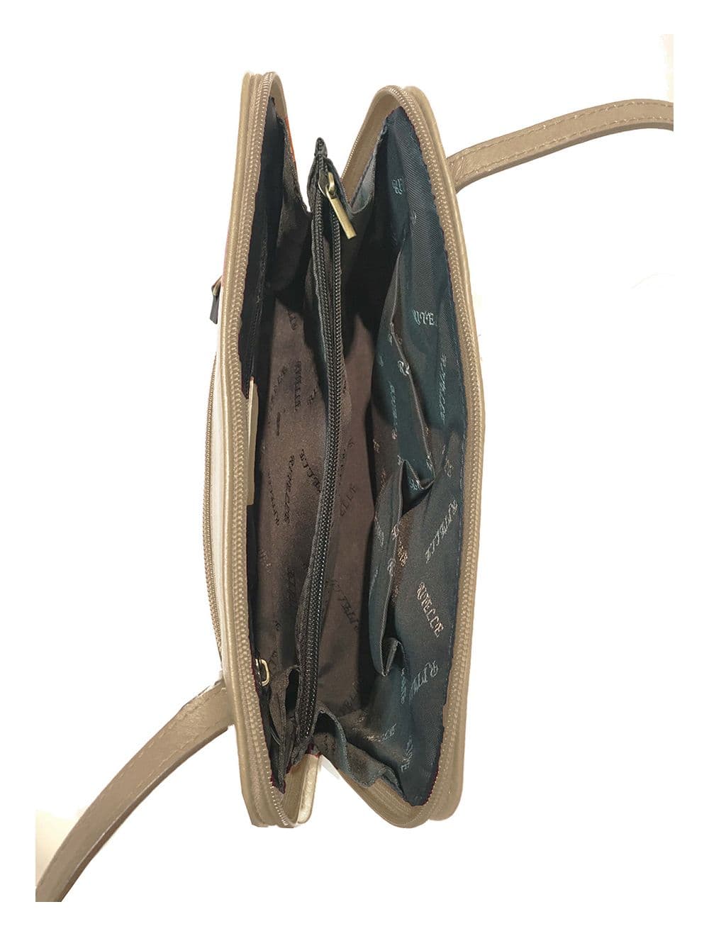 Sac Porté travers en cuir vachette grainé RI5156-Beige — vue 5