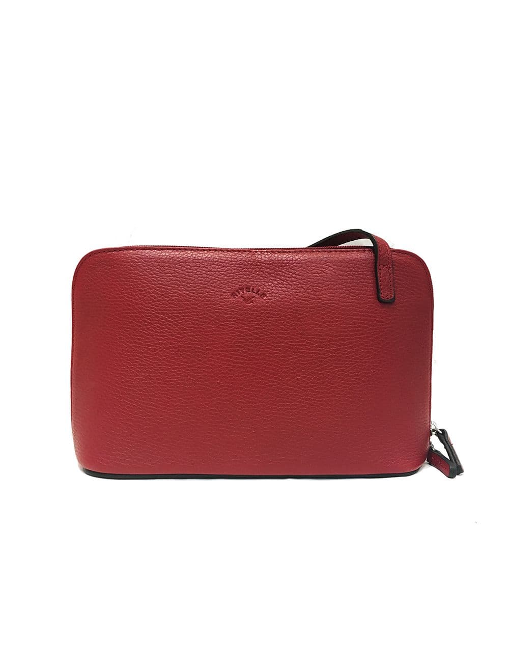 Sac Porté travers en cuir vachette grainé RI5156-Rouge