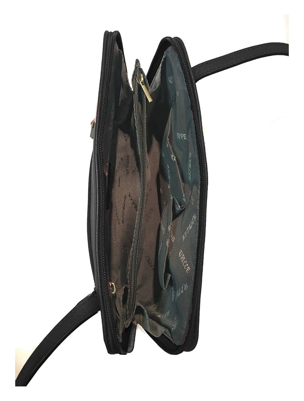 Sac Porté travers en cuir vachette grainé RI5156-Noir — vue 5