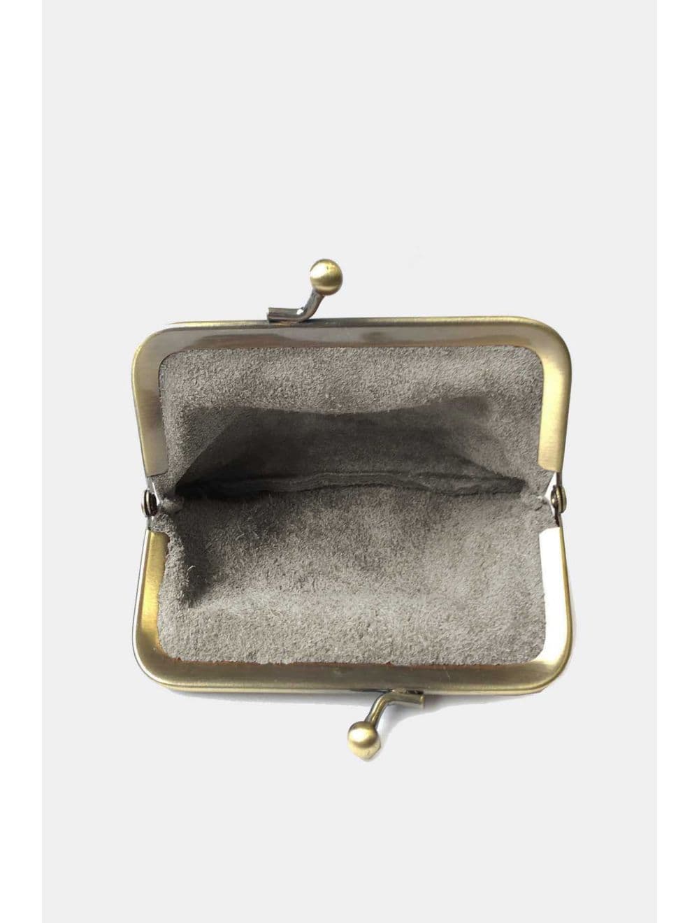 Porte-monnaie en croûte de cuir de vachette métallisé  3992-Argenté — vue 3