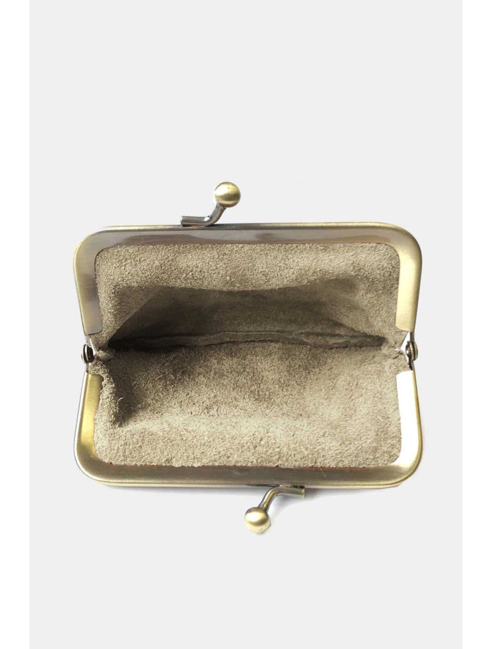 Porte-monnaie en croûte de cuir de vachette métallisé  3992-Doré — vue 3