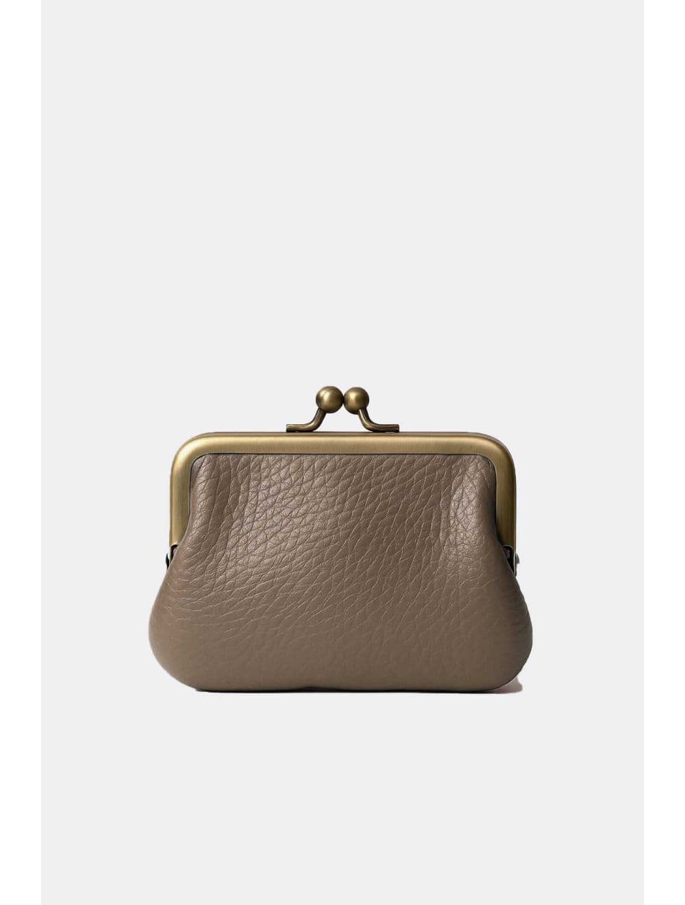 Porte-monnaie en cuir de vachette 3992C-Taupe