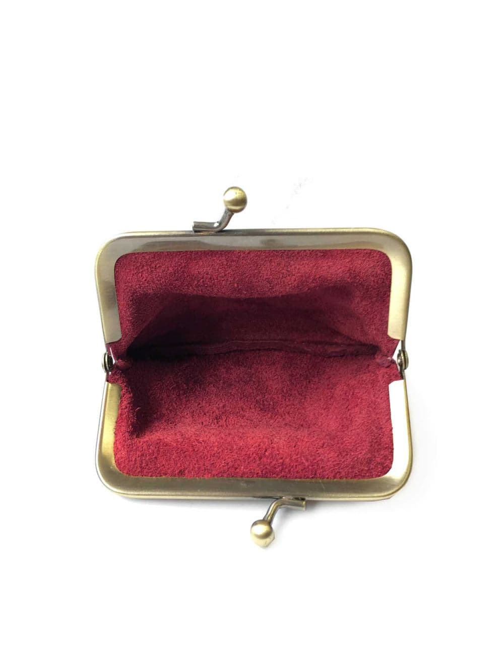 Porte-monnaie en cuir de vachette 3992C-Rouge — vue 3