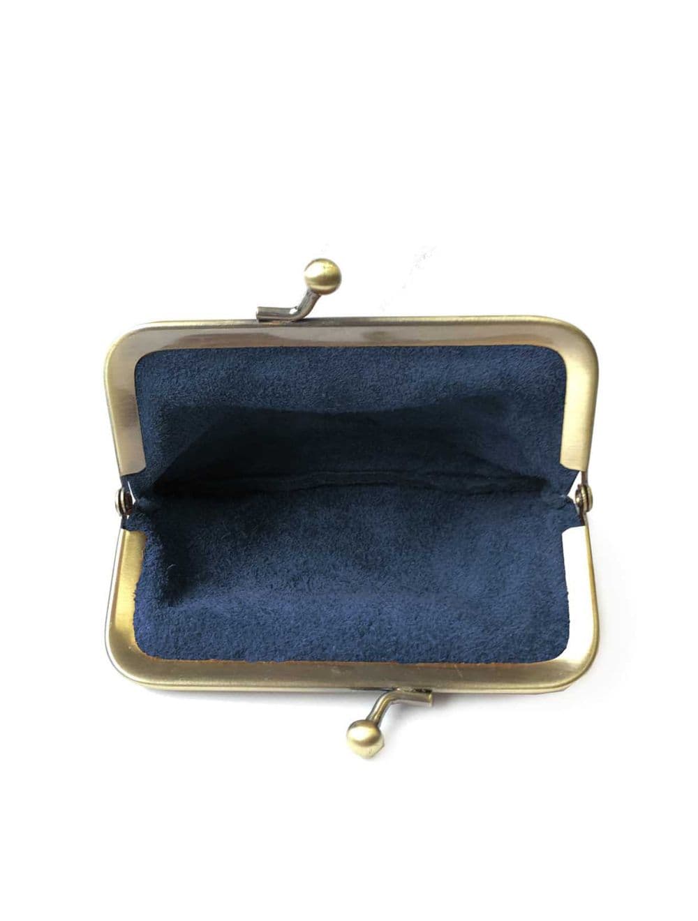 Porte-monnaie en cuir de vachette 3992C-Marine — vue 3