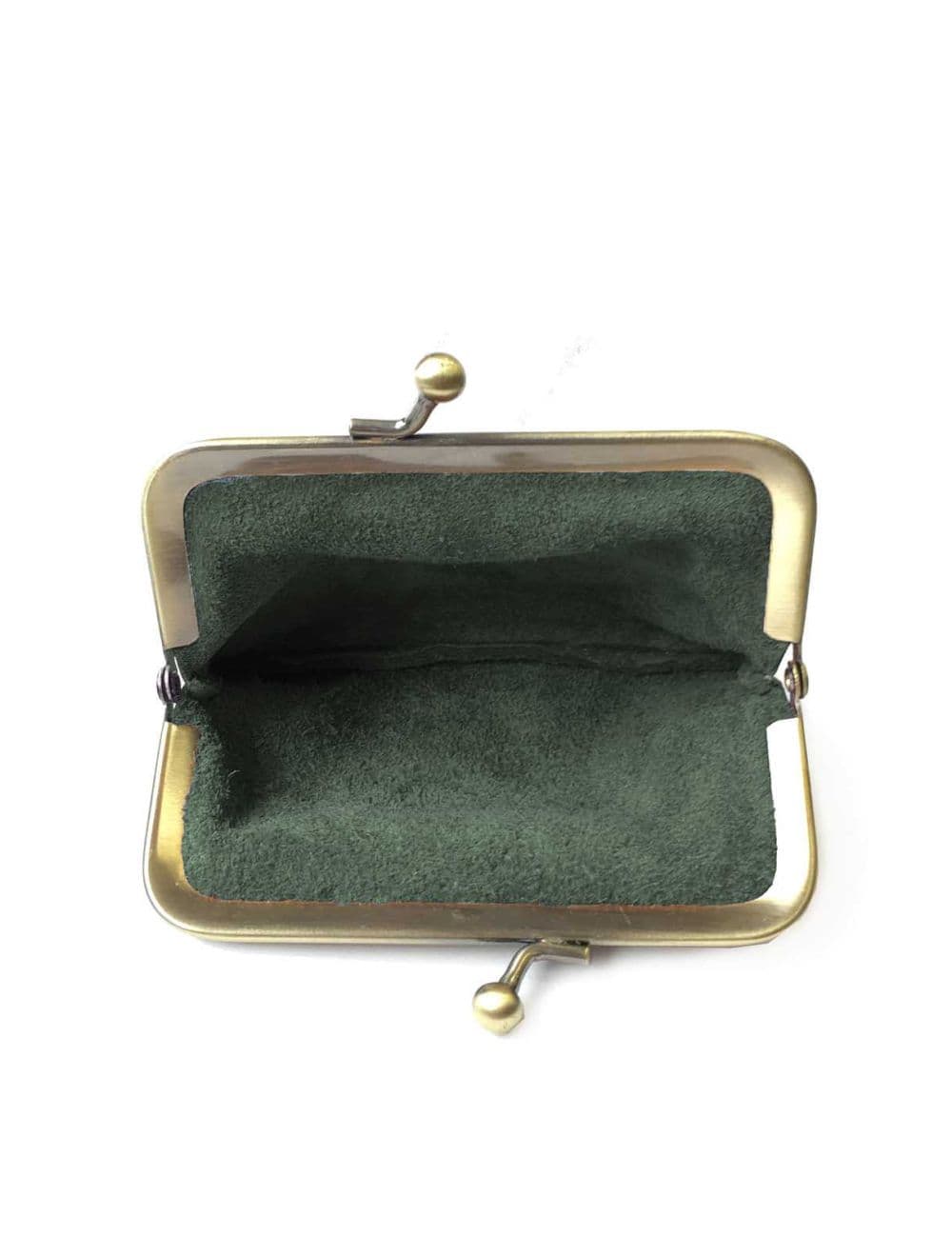 Porte-monnaie en cuir de vachette 3992C-Kaki — vue 3