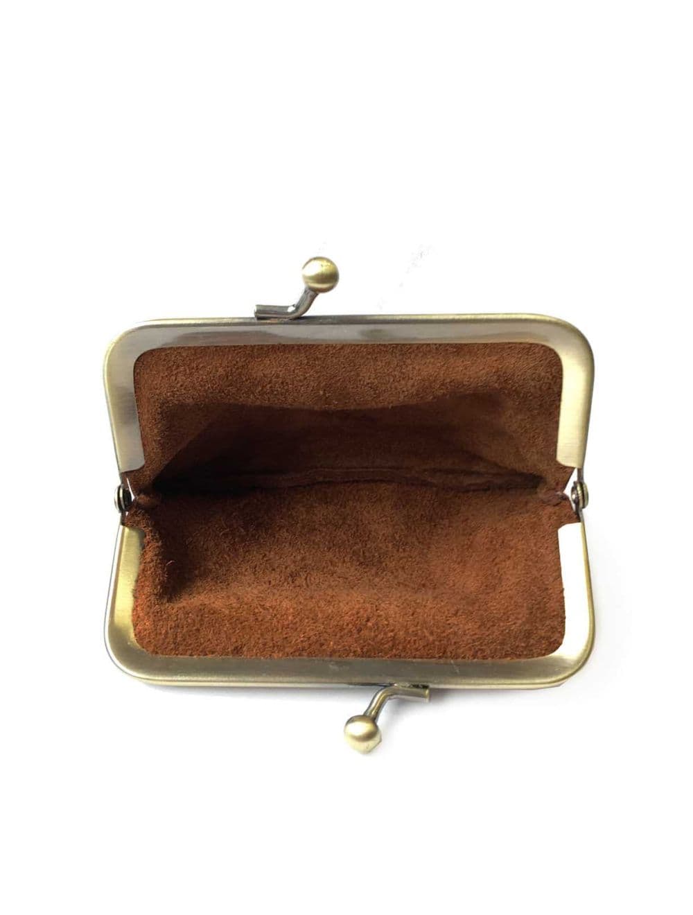 Porte-monnaie en cuir de vachette 3992C-Cognac — vue 3
