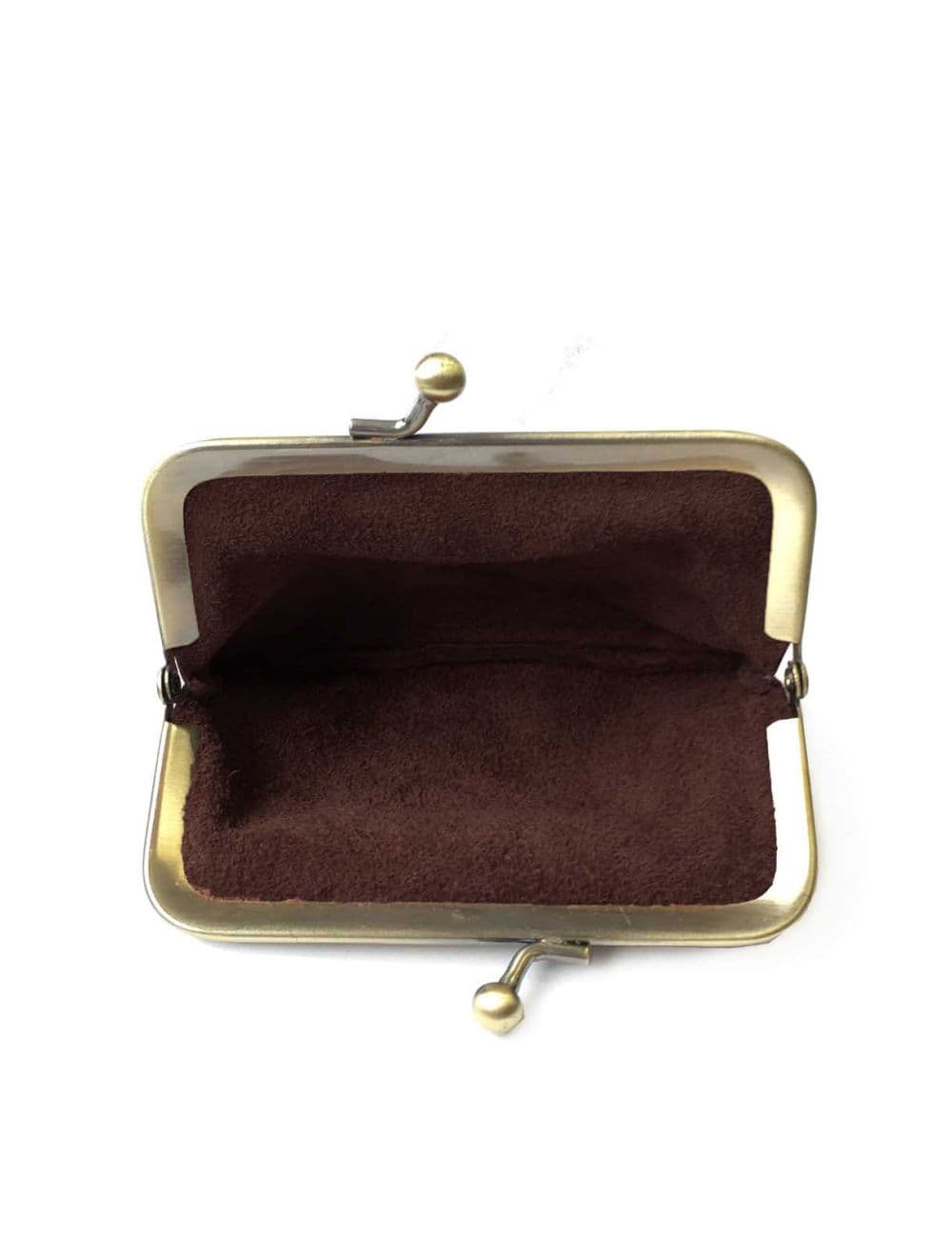 Porte-monnaie en cuir de vachette 3992C-Chocolat — vue 3