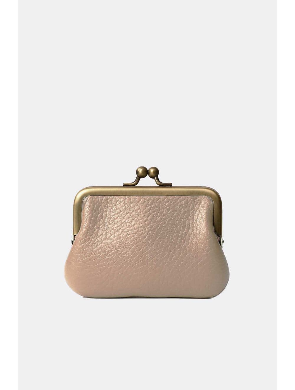 Porte-monnaie en cuir de vachette 3992C-Beige
