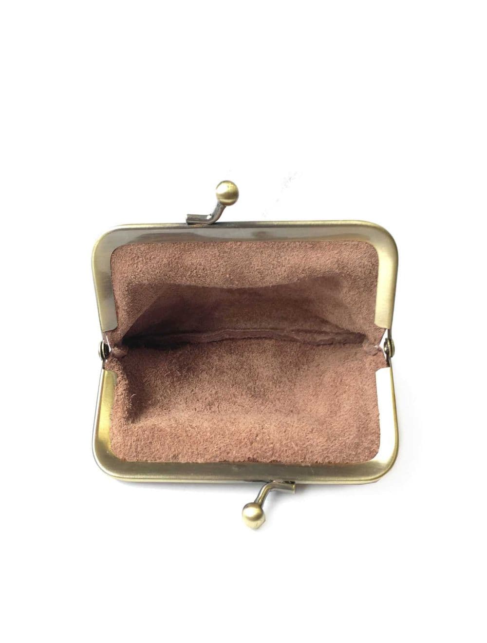 Porte-monnaie en cuir de vachette 3992C-Beige — vue 3
