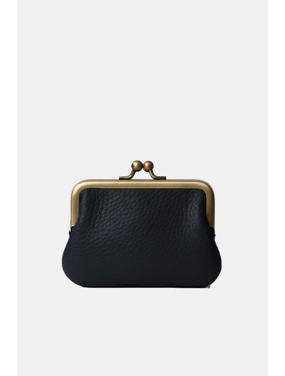 Porte-monnaie en cuir de vachette 3992C-Noir