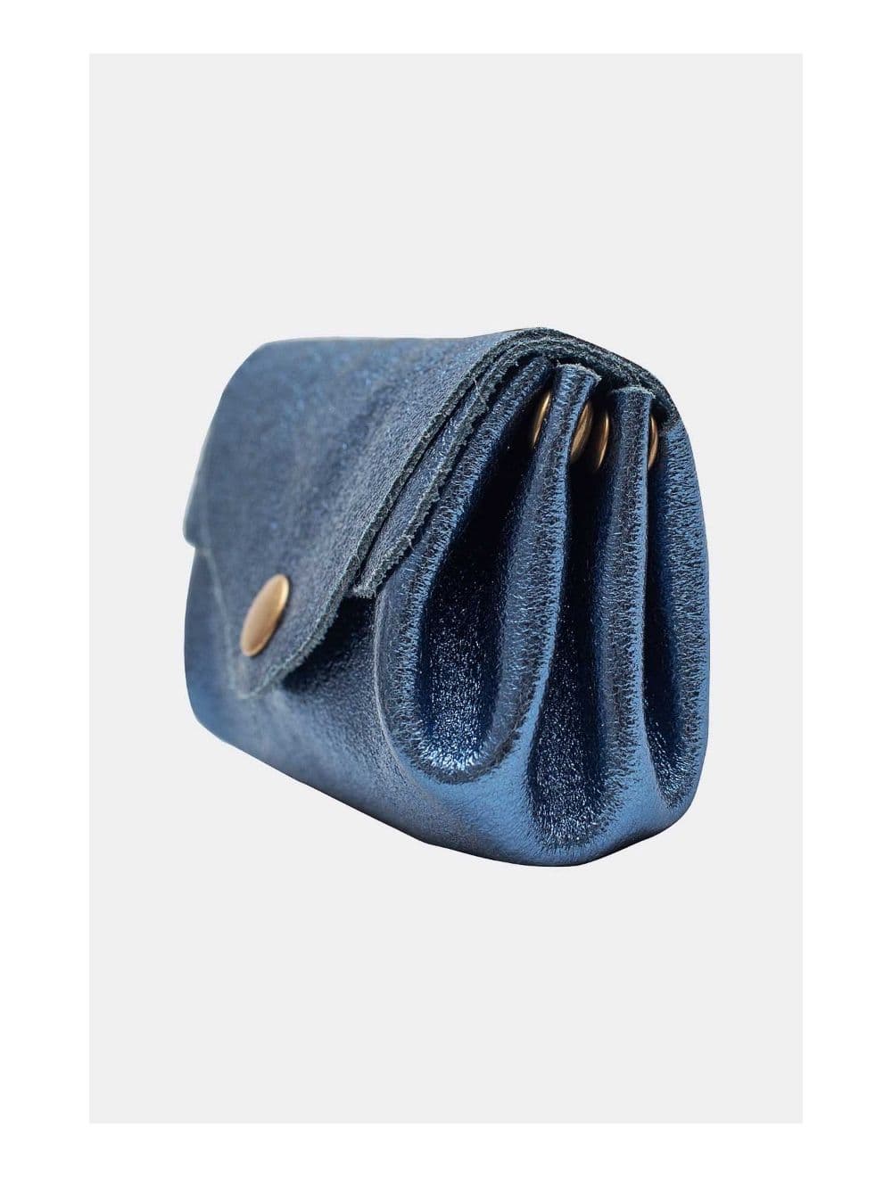Pochette en Croûte Cuir Vachette Métallisé 4903 SUZIE METAL-Blue Metal — vue 6