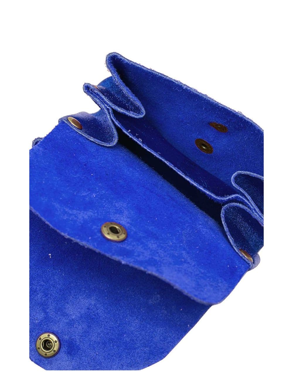 Pochette en Croûte Cuir Vachette Métallisé 4903 SUZIE METAL-Blue Roi Metal