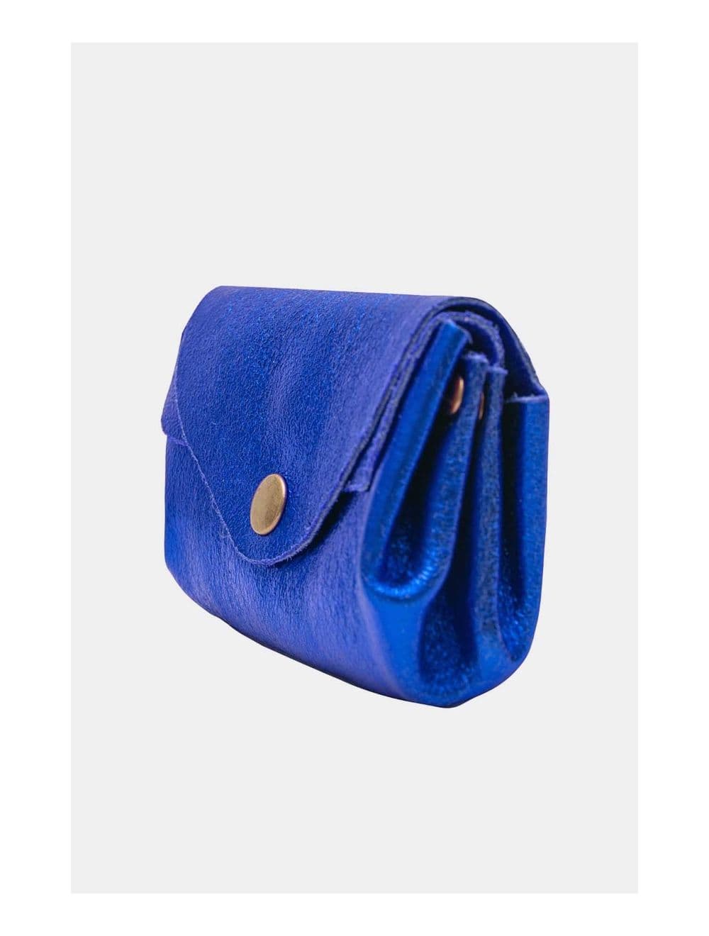 Pochette en Croûte Cuir Vachette Métallisé 4903 SUZIE METAL-Blue Roi Metal — vue 4