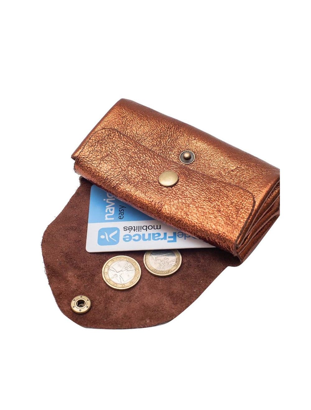Pochette en Croûte Cuir Vachette Métallisé 4903 SUZIE METAL-Bronze — vue 6